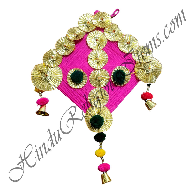 Kite(Patang) For Uttarayan Utsav With Golden Lace And Multiple Gota Patti Work