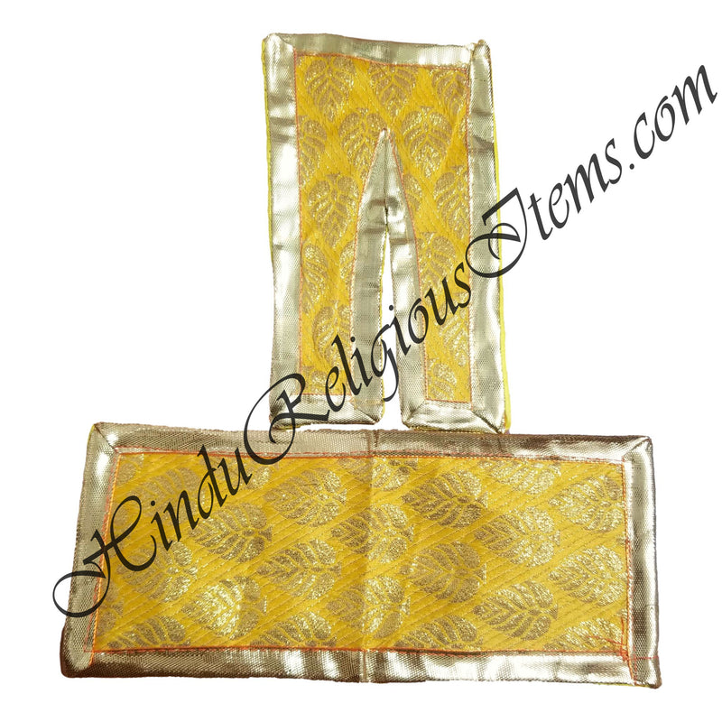 Lalan Brocade Golden Jhari Leaf Design Chira Vastra