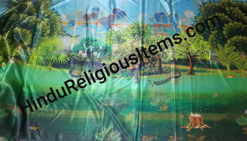 Satin Silk Super Fine Jungle Print Fabric/kapad [SSJ]