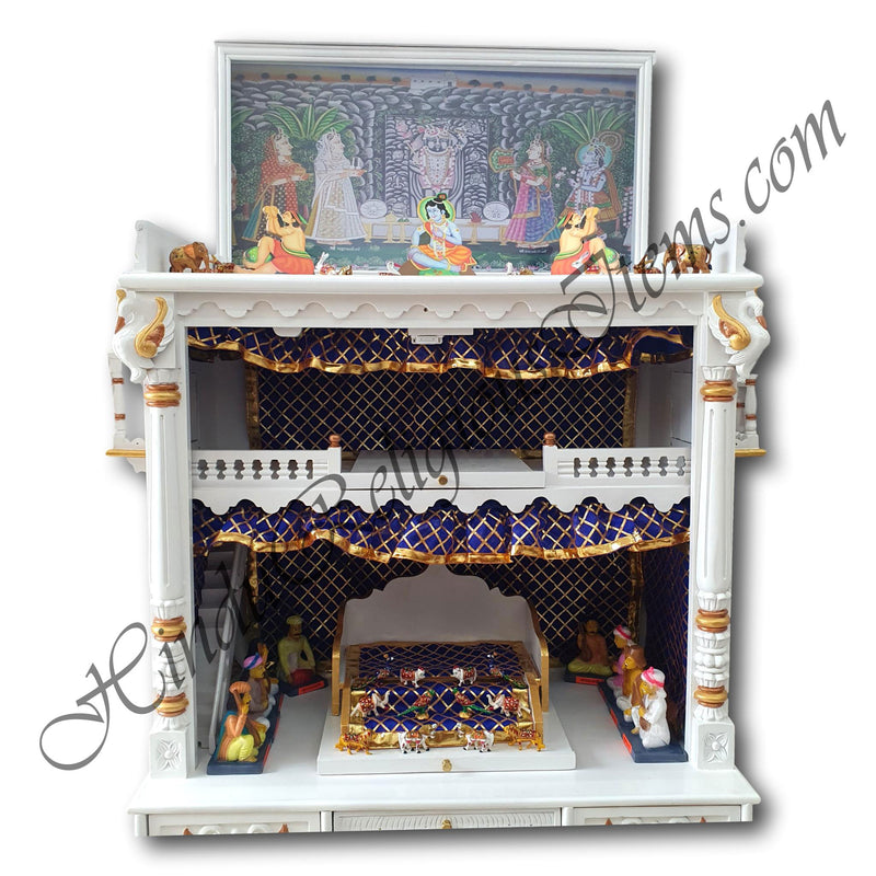 Custom Made Saaj (Vastra) and Curtain (Padda) for Mandir / Haveli (Temple)