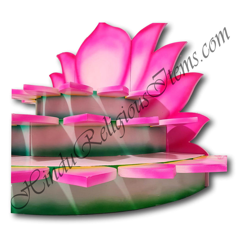 MDF Wooden Multipurpose Vraj Kamal (Lotus Seat) For Home Seva