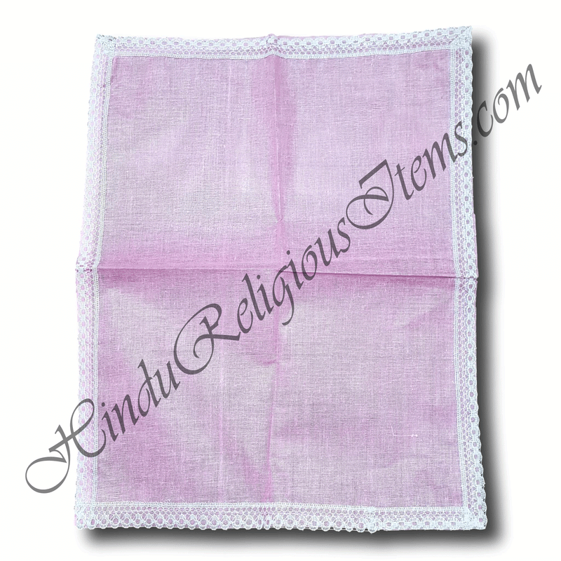 Cotton Plain Colored Pichwai with Net Lace