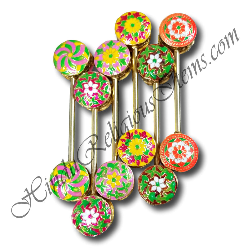 Ghughra (Toy Rattle) With Golden Metal Meenakari Both Side