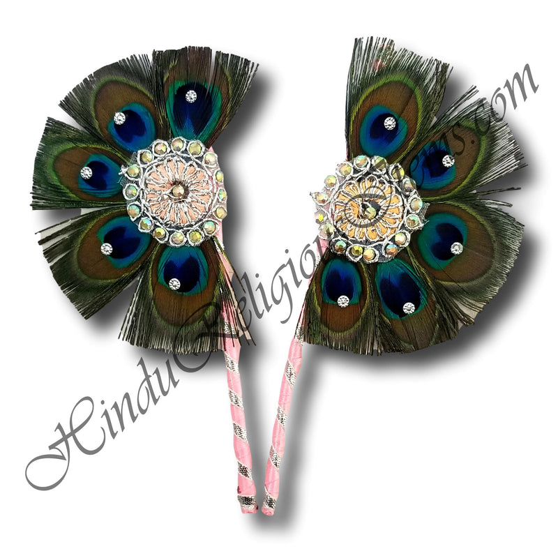 Peacock Feather Fans (Pankha)(FP-2)