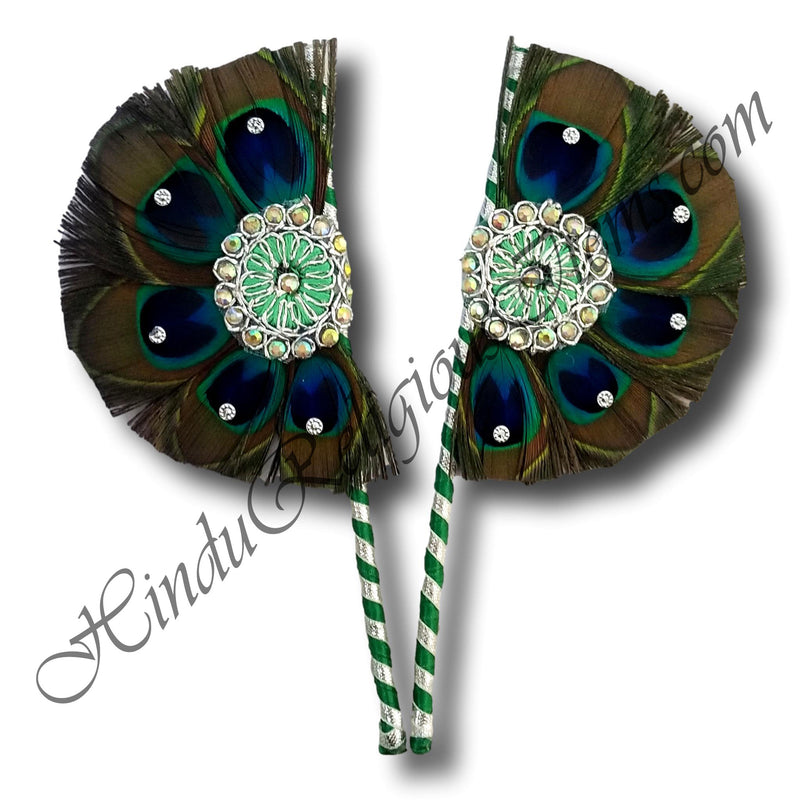 Peacock Feather Fans (Pankha)(FP-2)