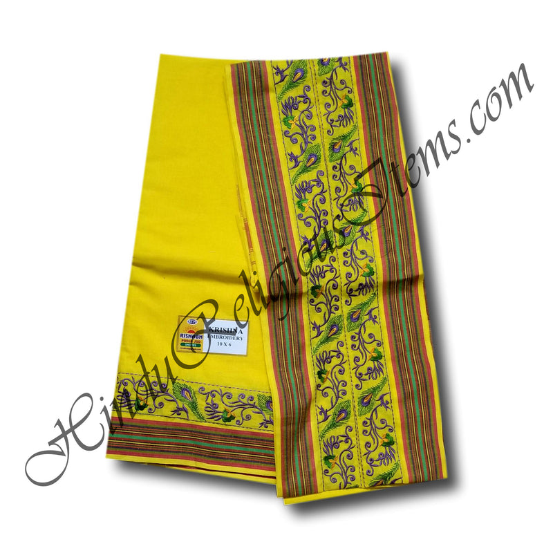 High- Quality Dhoti With Uparna Unstitched (Clothes for Seva)