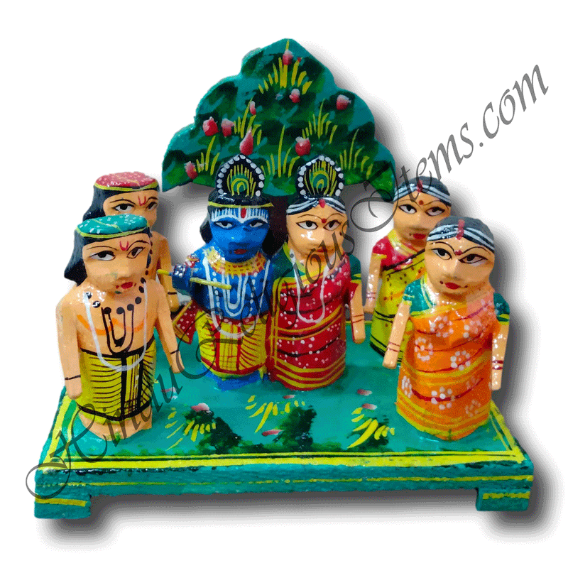 Wooden Painted Raas Patri Toy (Raas Model)