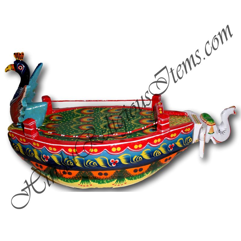 Wooden Painted Naav (Boat)