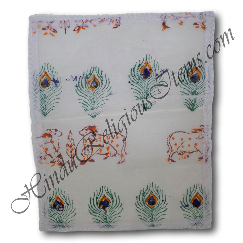 Cotton Printed Pichwai With Net Lace [PCPNL]