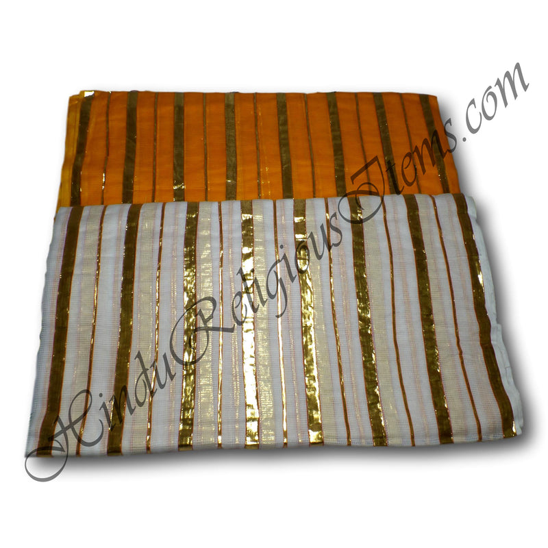 Doriya with Golden Lace Stripes Fabric/ Kapad(DGL)