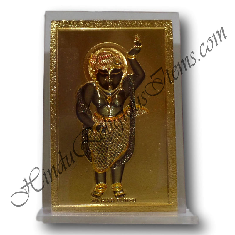 Kanhaji, Shreenathji, Radhekrishnaji Golden Photos With Acrylic Stand