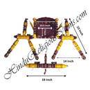 Decorative item with measurements on a white background