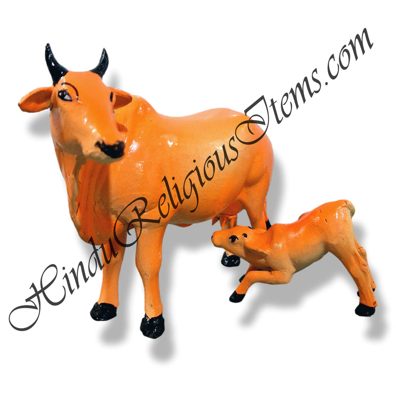 Gaay (Cow) Animal Fiber Swarup / Khilona ( 6 Inch)