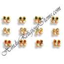 Golden Metal Kundal With Moti And Daimond