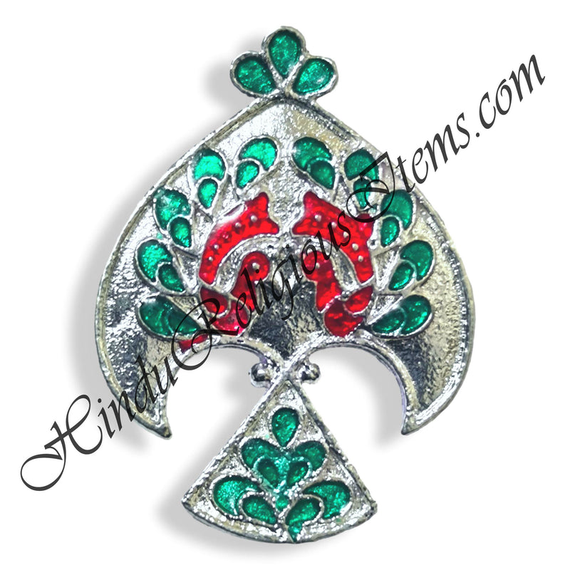 Premium Quality Silver Metal Meenakari Mukut