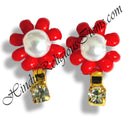 Premium Quality Moti Kundal With Diamond Latkan