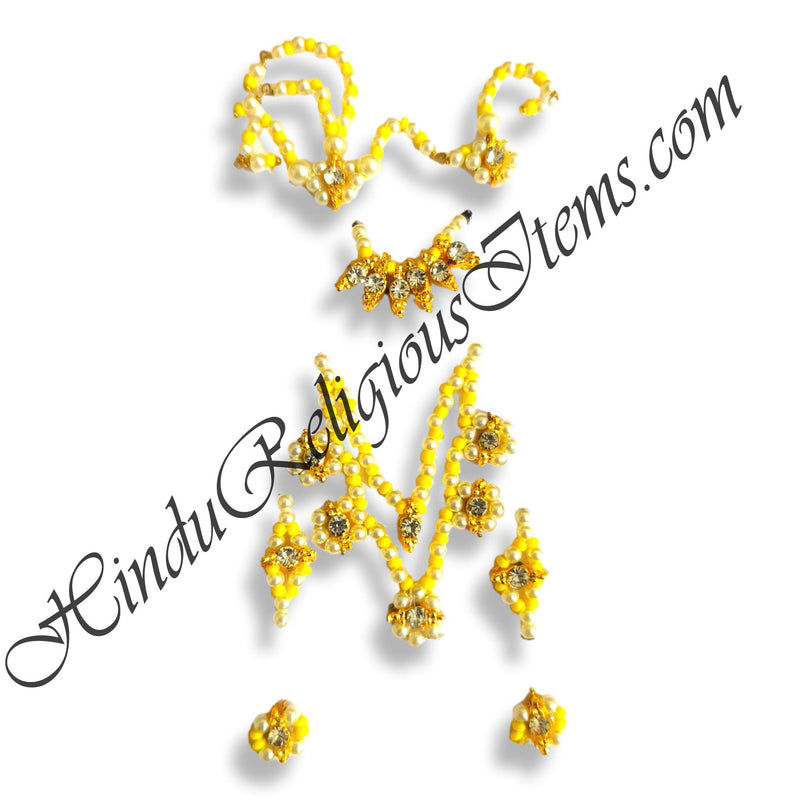 Premium Quality Colour Moti With Nang(Diamond) Chitraji Set