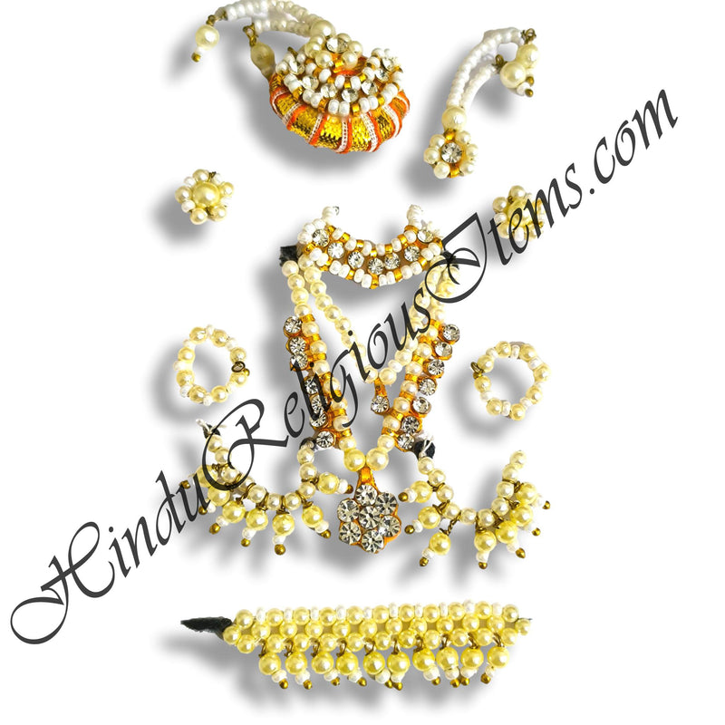 Premium Quality Colour Moti Full Shringar Set With AD Diamond