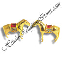 Meenakari Nang(Diamond) Gold Metal Animal Khilona Pair (Set of 2)