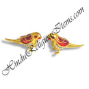 Meenakari Nang(Diamond) Gold Metal Animal Khilona Pair (Set of 2)