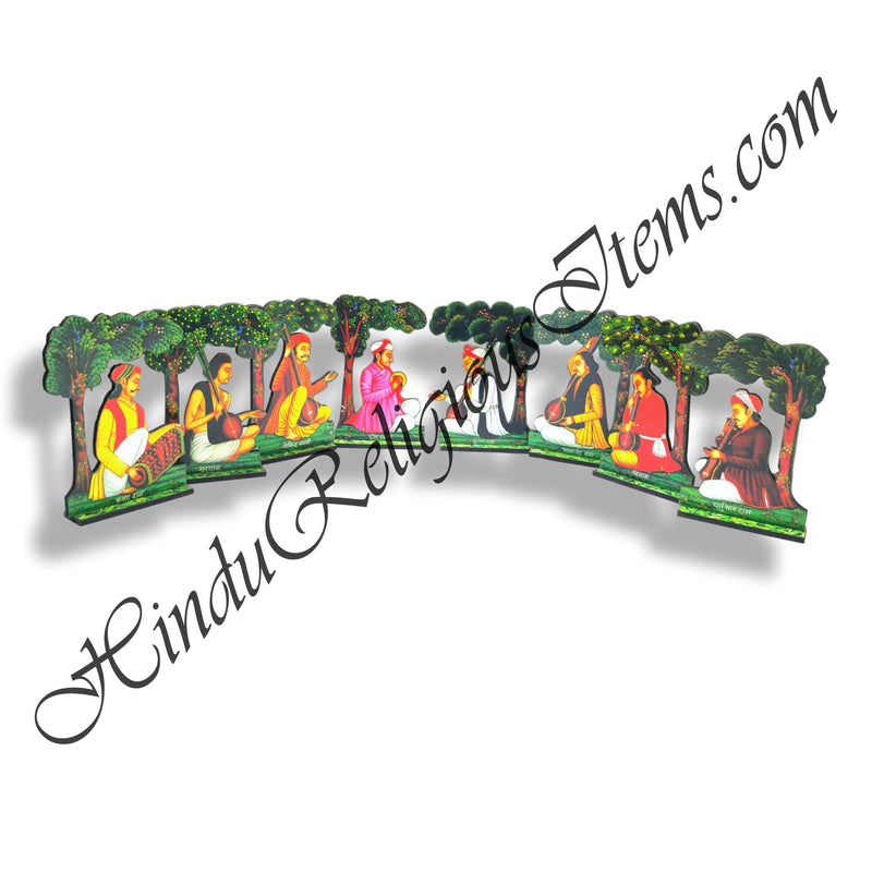 High Quality MDF Seated Ashta Sakha Cut Out Set With Tree Decorations