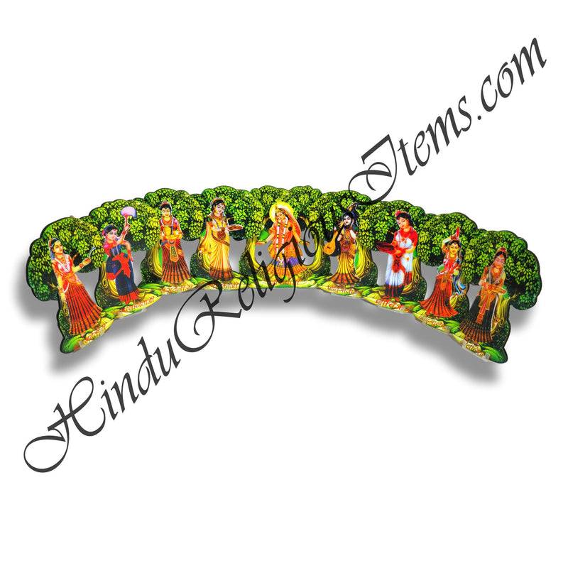 High Quality MDF Ashta Sakhi Cut Out Set With Tree Decorations