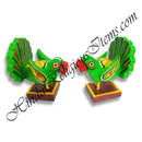 High-Quality Wooden Parrot And Peacock