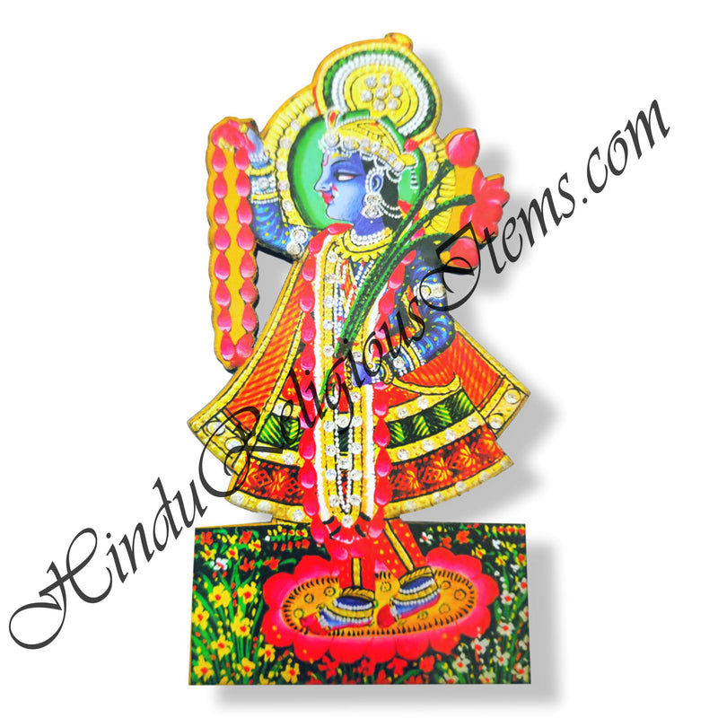 High-Quality MDF Individual Yamunaji,Mahaprabhuji & Goverdhannathji Cut Out