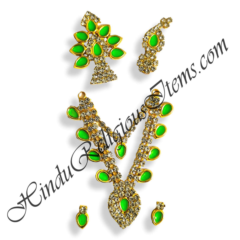 Premium Quality Nang(Diamond) With Meenakari Chitraji Mala Set