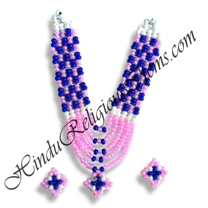 Premium Quality Multi-Colour Moti Mala With Kundal Set