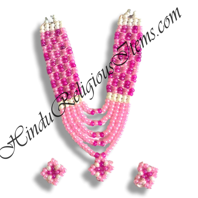 Premium Quality Multi-Colour Moti Mala With Kundal Set