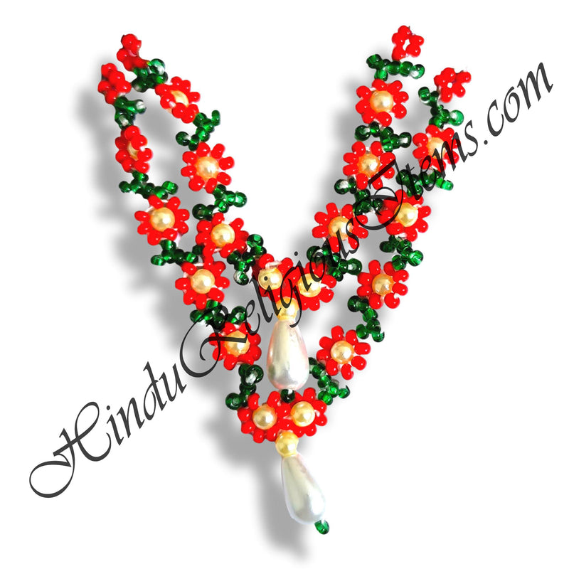 Premium Quality Colour Flower Shape Moti Mala(Set of 2)