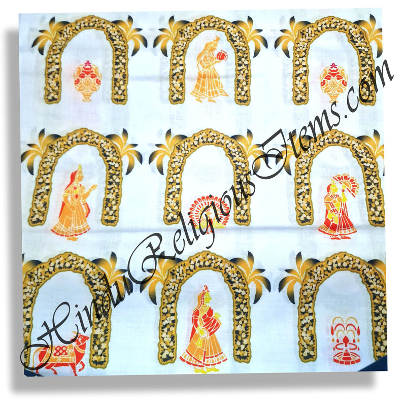 Slub Cotton Saanjhi Print Fabric/kapad(SCSP)