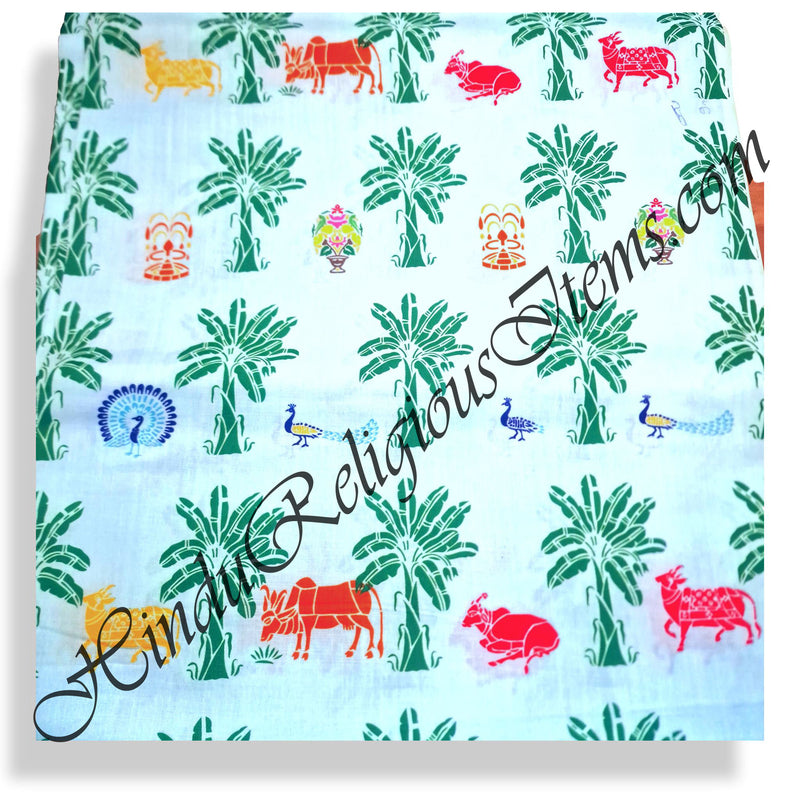 Slub Cotton Saanjhi Print Fabric/kapad(SCSP)