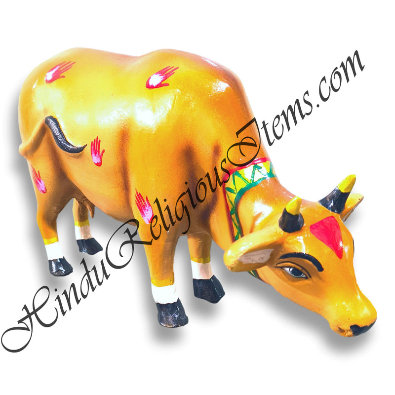 Coloured Chhapa Wali Gaay (Cow) Animal Fiber Swarup / Khilona