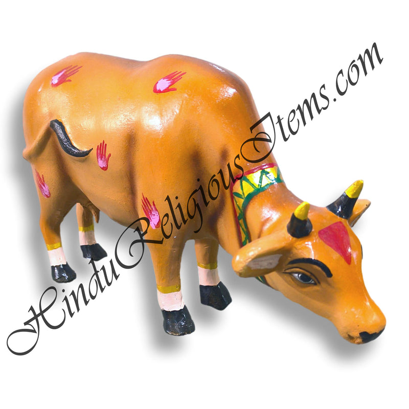 Coloured Chhapa Wali Gaay (Cow) Animal Fiber Swarup / Khilona