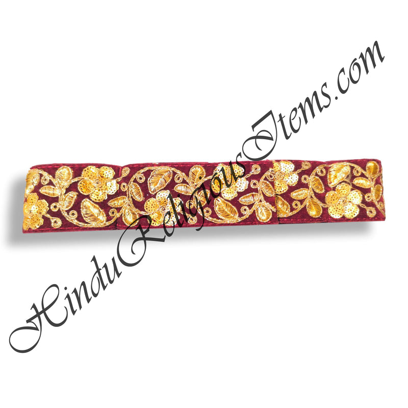 Velvet Coloured Embroidery Lace Roll L3