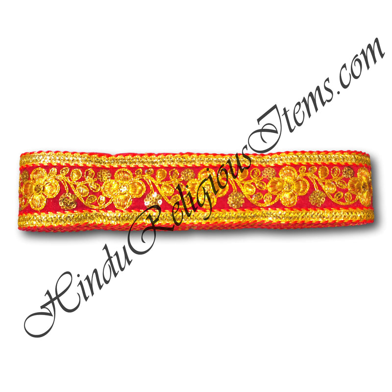 Velvet Coloured Embroidery Lace Roll L3