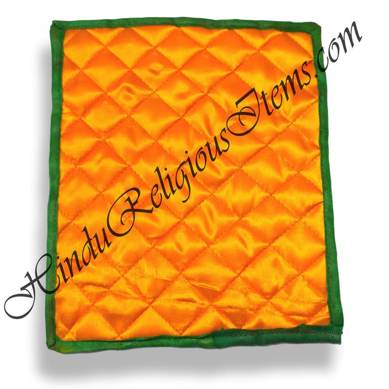 Satin Criss-Cross Desing with Green Lace Dulai / Rajai (Blanket)