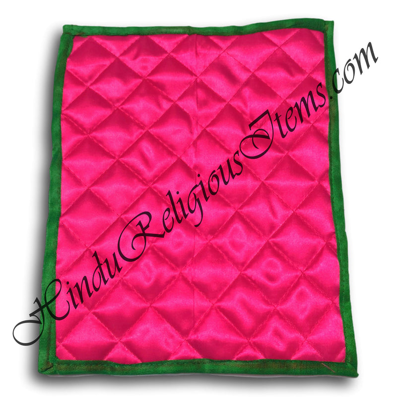 Satin Criss-Cross Desing with Green Lace Dulai / Rajai (Blanket)