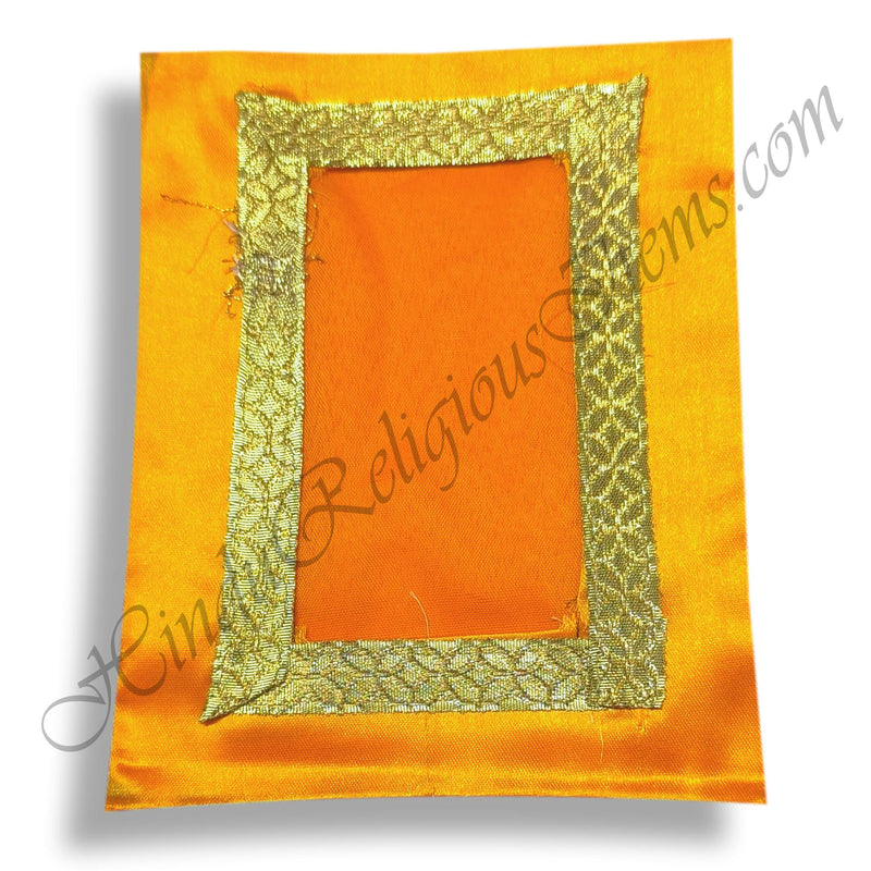 Chitraji Satin Vastra with Golden Jhari Lace With Flower Design