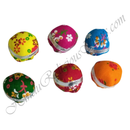 Lalan Cheent Print Round Takiya With Silver Lace