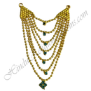 Premium Quality Golden Metal 7 Layer Mala With Flower Shape Pendant