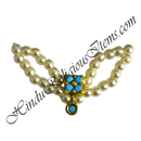 Premium Quality White Moti Gop Mala With AD Diamond