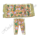 Lalan Satin Kamal Talaiya Print Chira Vastra with Golden Lace