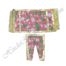 Lalan Satin Kamal Talaiya Print Chira Vastra with Golden Lace