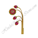 Premium Quality Golden Metal Meenakari Kamal Chadi