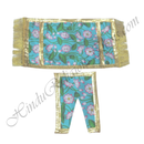 Lalan Satin Kamal Talaiya Print Chira Vastra with Golden Lace