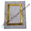 White Chitraji Cotton Vasanti / Chatna Vastra with Golden Lace