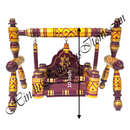 Decorative wall hanging with purple and yellow design, labeled '10 inch'.